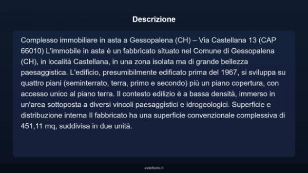 Immobile in asta di 451 m² in vendita a Gessopalena - Foto 5