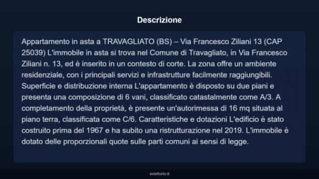 Immobile in asta di 90 m² con più di 5 locali e box auto in vendita a Travagliato - Foto 14