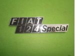 Scritta logo targhetta posteriore Fiat 124 Special Rear plate Fiat 124 Special