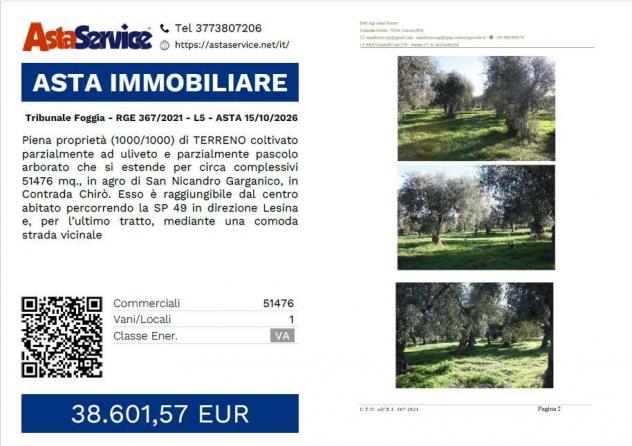 Tribunale Foggia - RGE 367/2021 - L5 - Tribunale Foggia - RGE 367/2021 - L5 - ASTA 15/10/2026