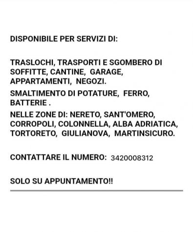 Traslochi transporti