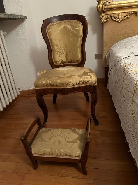 Poltrona noce '800 con poggiapiedi - Foto 2