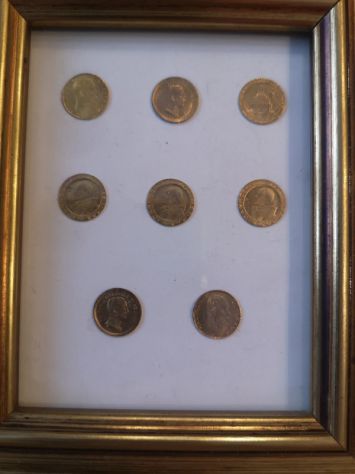 lotto di quadretti mini monete 8 k
