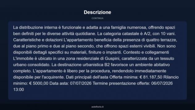 Immobile in asta di 150 m² con più di 5 locali in vendita a Guspini - Foto 4