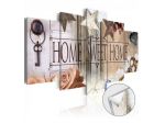 Quadro Con Vetro Acrilico Home Sweet Home Cm.100x50 E 200x100