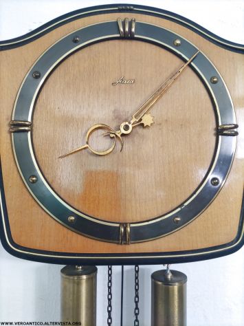 176245 Antico orologio da parete a due pesi - Foto 7