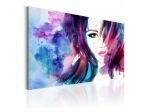 Quadro Ragazza Chic Dai Capelli Viola - ARREDALACASA