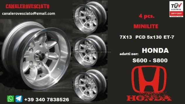 Cerchi minilite 7x 13 5x130 et-7 honda s600 s800