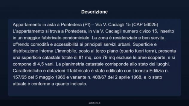 Immobile in asta di 81 m² in vendita a Pontedera - Foto 3