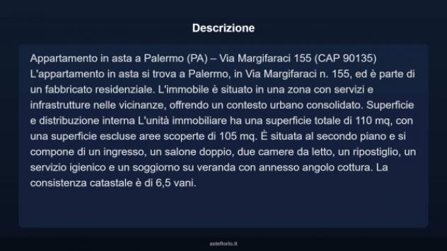 Immobile in asta di 105 m² con più di 5 locali in vendita a Palermo - Foto 4