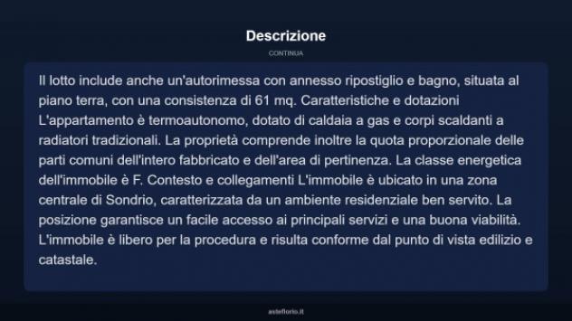 Immobile in asta di 162 m² con più di 5 locali e box auto in vendita a Sondrio - Foto 11