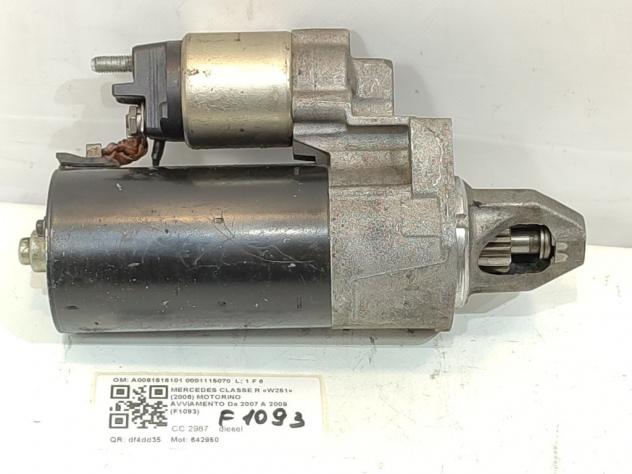 MOTORINO D' AVVIAMENTO MERCEDES Classe R W251 A0061516101 0001115070 642950 diesel 2987 (05) - Foto 2