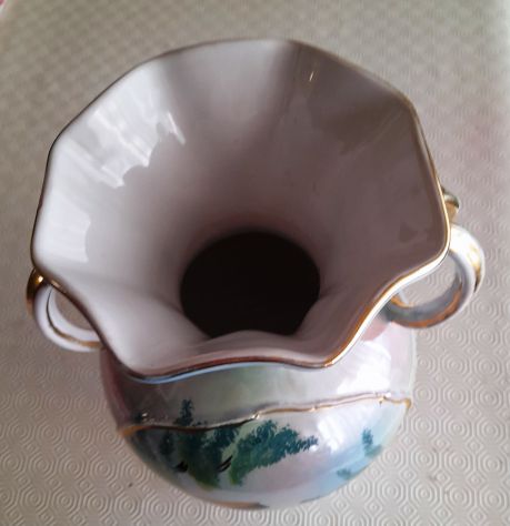 vaso in ceramica lucida con manici h34 - Foto 3