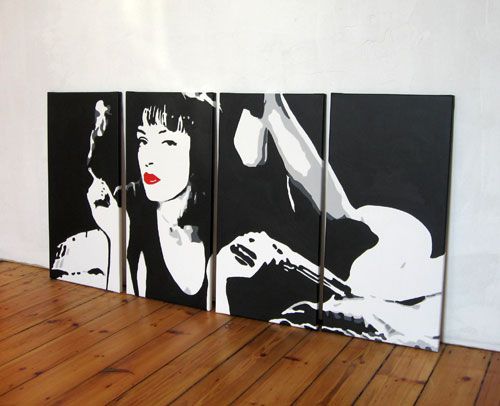Quadro Pulp Fiction dipinto a mano - Spedizione gratis - Foto 2