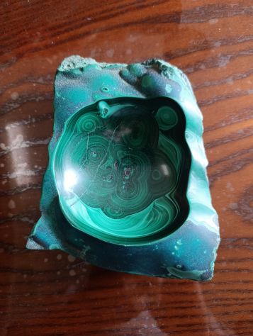 POSACENERE IN MALACHITE NATURALE 18X12X6 da 1800gr ANNI 50