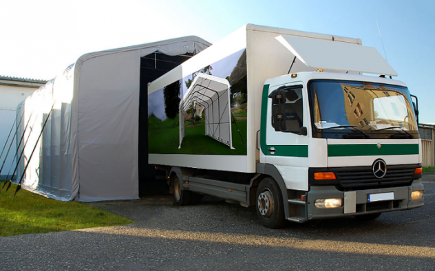 Tendoni Tunnel agricoli per rimessaggio , magazzino  6 x 12 x 4 pvc 720 gr. mq. - Foto 3