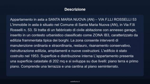Immobile in asta di 202 m², box auto in vendita a Santa Maria Nuova - Foto 3