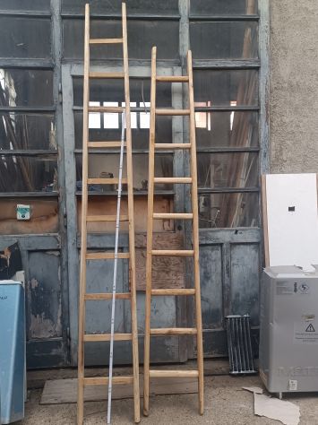Scale pioli varie misure e forme in legno castagno