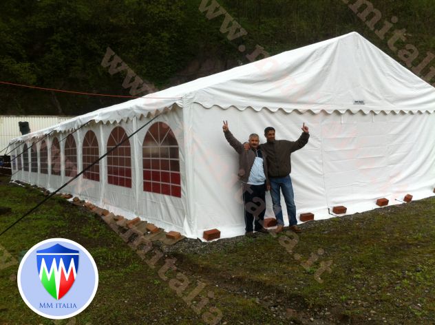 STRUTTURE IN PVC 8 X 20 X 4,4 MT. USO CERIMONIE FESTE PROFESSIONALI - Foto 7