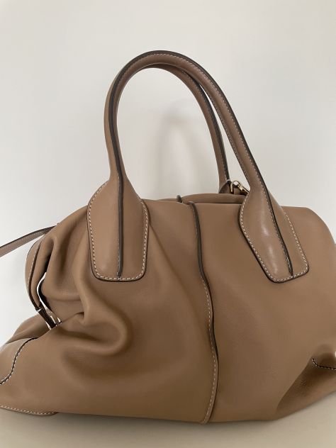 BORSA TOD'S MOD. D-BAG IN PELLE BEIGE - Foto 7