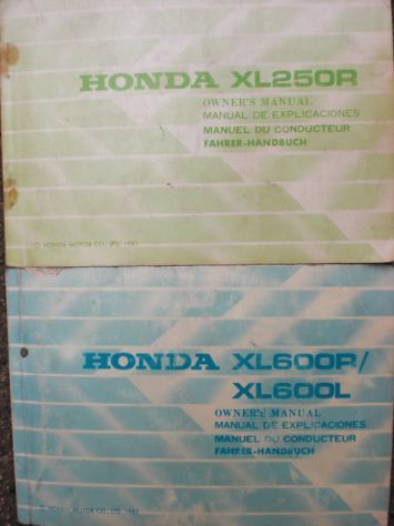 Honda XL XR XLV 250 350 500 750 650 CB 400 CBR900RR libretti uso manutenzione - Foto 5
