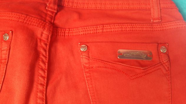 Jeans Rosso donna Tg M stretta marca Angel - NUOVI - Foto 3