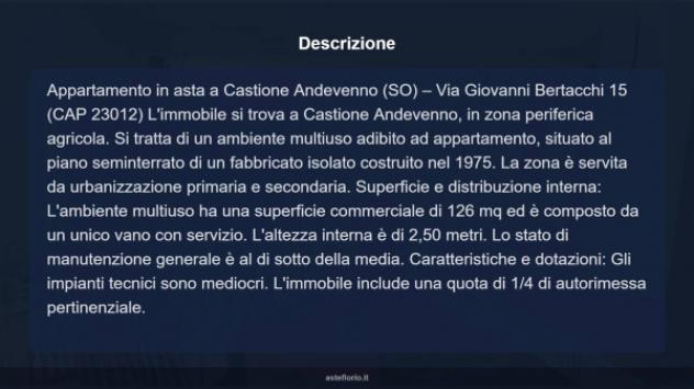 Immobile in asta di 126 m², box auto in vendita a Castione Andevenno - Foto 5