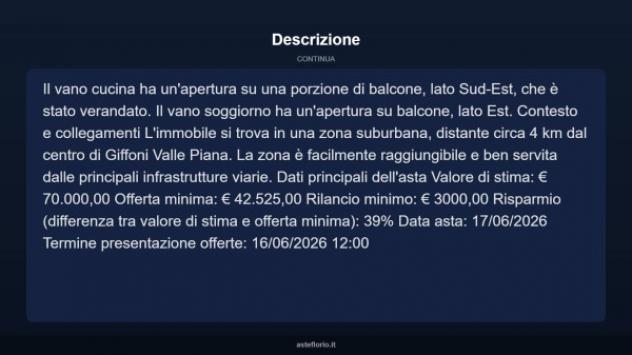 Immobile in asta di 147 m² con più di 5 locali in vendita a Giffoni Valle Piana - Foto 6