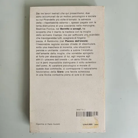 Il Berretto a Sonagli, La Giara, Il Piacere dell'Onestà - Pirandello - Mondadori - Foto 4
