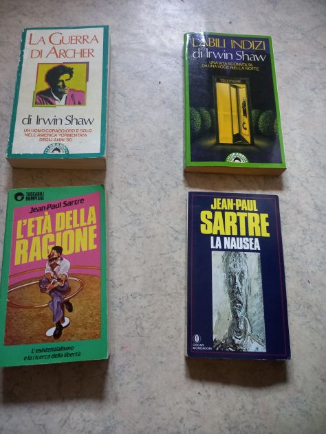libri J.P.Sartre, Irvin Shaw e Thomas Harris
