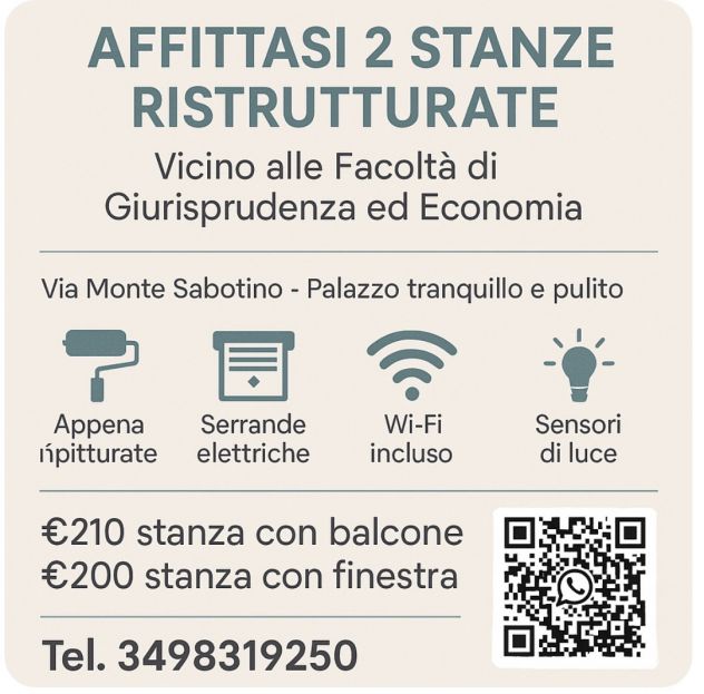 2 singole Giurisprudenza Foggia (in casa ristrutturata adiacente alla Villa) - Foto 3