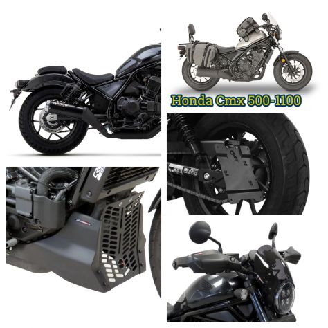 Honda Cmx 1100 500 Rebel cupolino sissy bar protezioni motore leve griglie