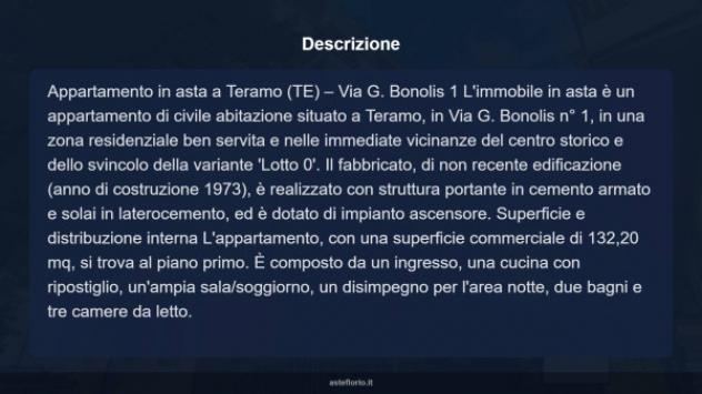 Immobile in asta di 132 m² con più di 5 locali e box auto in vendita a Teramo - Foto 12