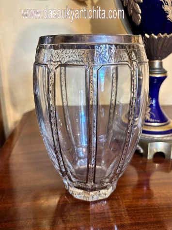 Vaso in cristallo molato Art Déco prima metà del 900 - Foto 6