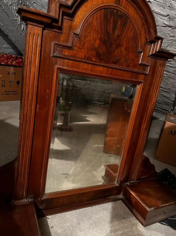 SPECCHIERA ANTICA CON CASSETTINI, IN LEGNO - Foto 5