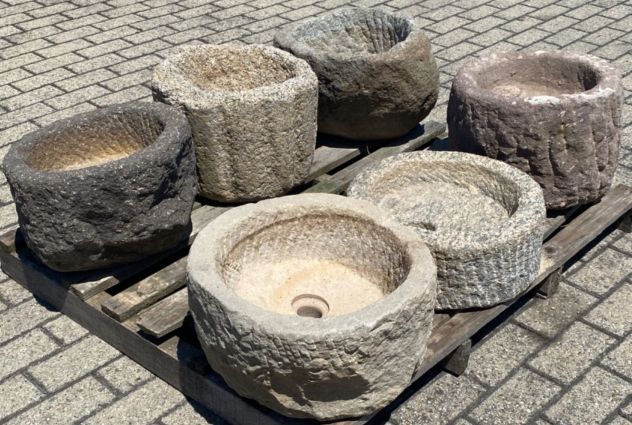Antica vasca lavabo rustica in pietra granito 1 - Foto 6
