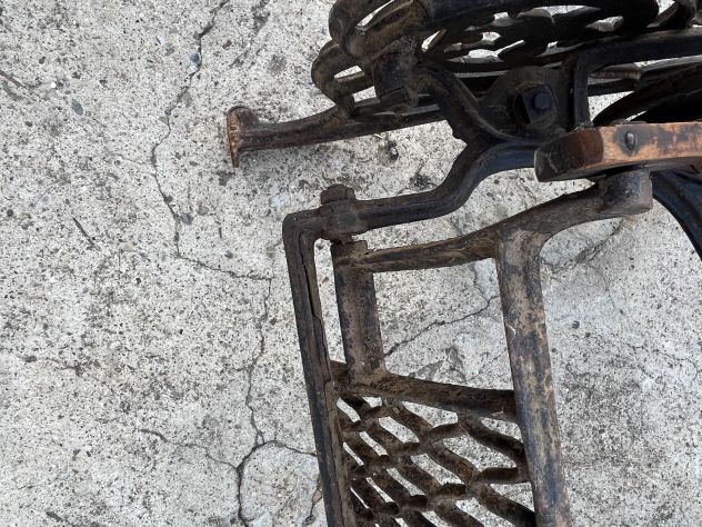 Antique Vintage 1930 Metal Sewing Table – Original - Foto 5