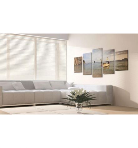Quadro Con Una Barca Cm. 100x50 E 200x100 - ARREDALACASA - Foto 2