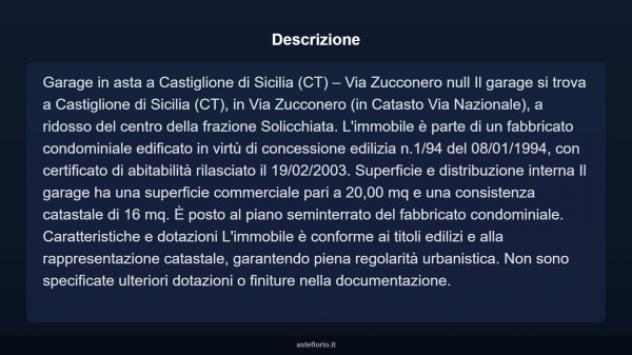Immobile in asta di 20 m² in vendita a Castiglione di Sicilia - Foto 4