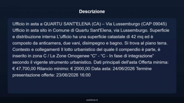 Immobile in asta di 42 m² in vendita a Quartu Sant'Elena - Foto 3