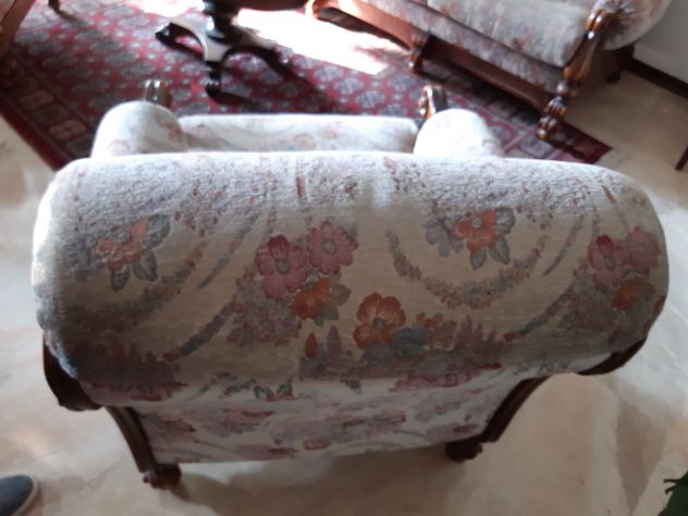 Salotto vintage con divano a tre posti e due poltrone - Foto 6