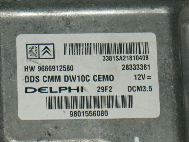 9666912580 ECU CITROEN PEUGEOT 2.0 HW 9666912580 9801556080 DCM3.5 - Foto 2
