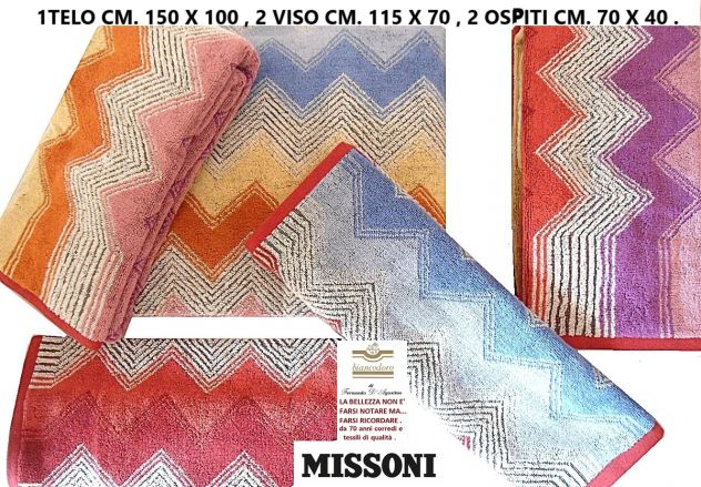 SET SPUGNE BAGNO 5 PEZZI  MISSONI 3 MODELLI - Foto 9