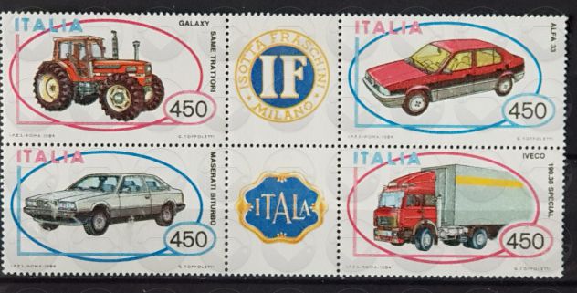 ITALIA francobolli serie: AUTOMOBILI 1984-1986