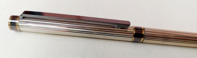 Splendida penna biro vintage John Sterling, corpo finemente cesellato in argento - Foto 7