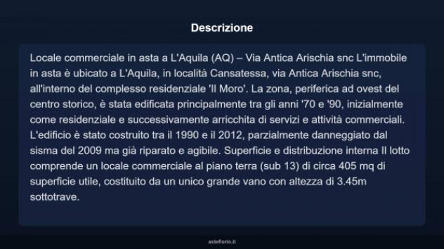 Immobile in asta di 405 m² in vendita a L'Aquila - Foto 5