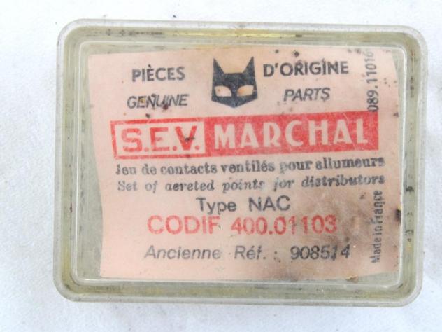 400.01103 KIT CONTATTI DISTRIBUZIONE ACCENSIONE S.E.V. MARCHAL PEUGEOT 204 1.1 B 39 KW RICAMBIO NUOVO - Foto 2