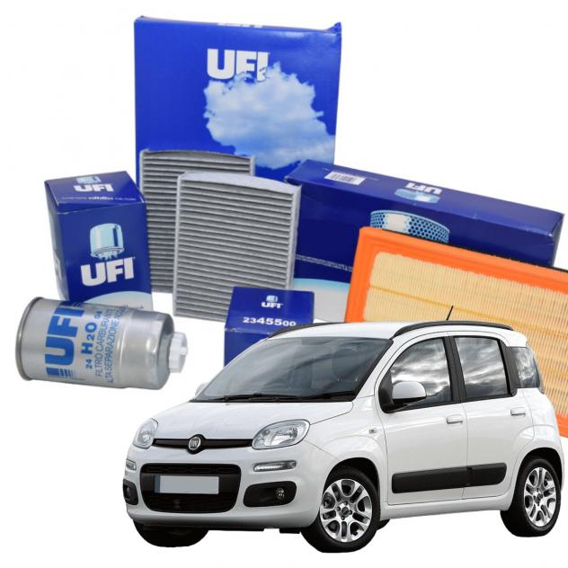 Kit Tagliando UFI per Fiat Panda Filtro Aria Olio Carburante e Abitacolo
