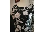 Vestito floreale bianco e nero
