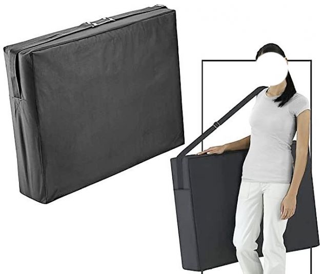Lettino da massaggio a 2 sezioni con borsa da trasporto + accessori vari - Foto 9